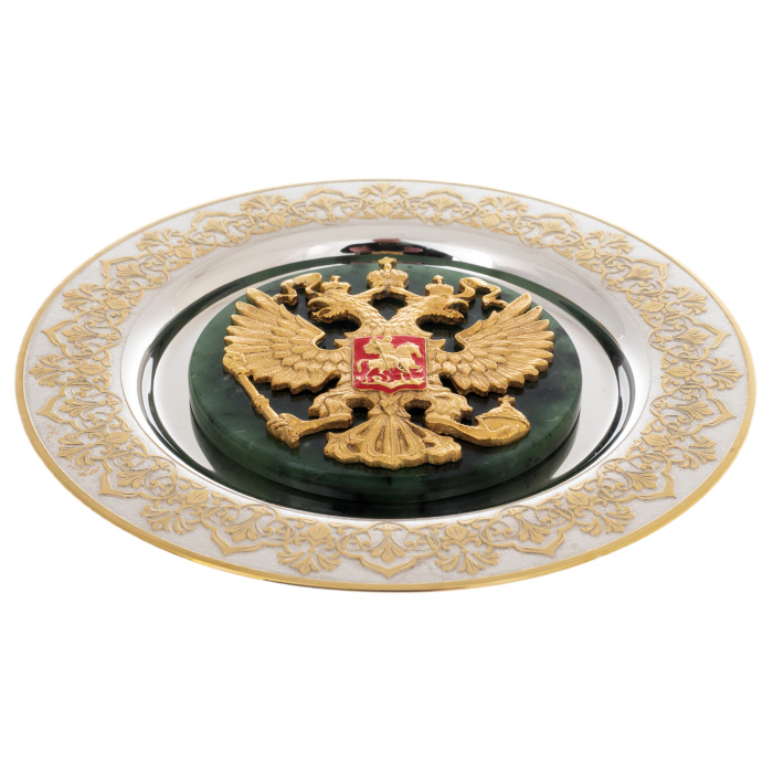 Decorative panel "Coat of Arms of the Russian Federation" small, Zlatoust