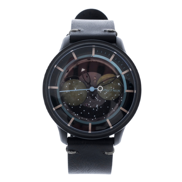 Automatic Mechanical Wristwatch Lincor "Sputnik" black
