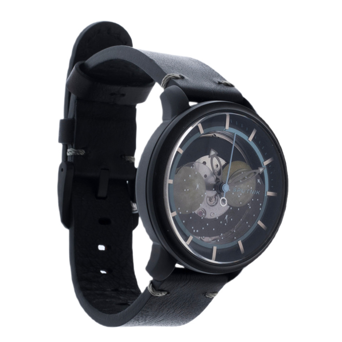 Automatic Mechanical Wristwatch Lincor "Sputnik" black