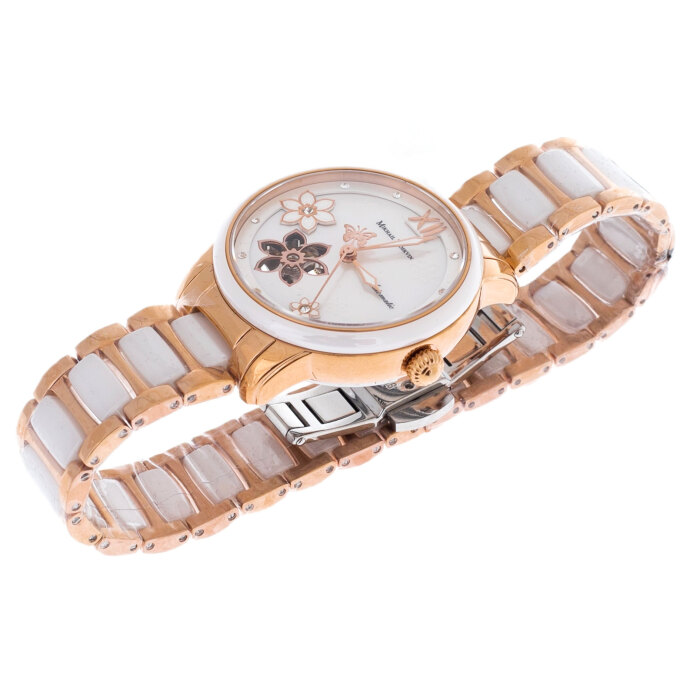 Mikhail Moskvin "Elegance" self-winding mechanical wristwatch with cubic zirconia