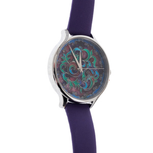Наручные кварцевые часы Lincor с лиловым ремешком