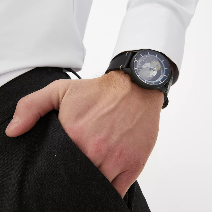 Automatic Mechanical Wristwatch Lincor "Sputnik" black