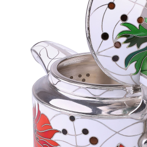 Silver creamer "Maki" with enamel