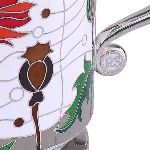 Silver creamer "Maki" with enamel