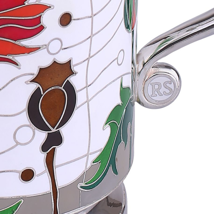 Silver creamer "Maki" with enamel