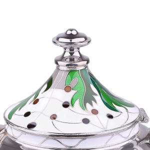 Silver creamer "Maki" with enamel