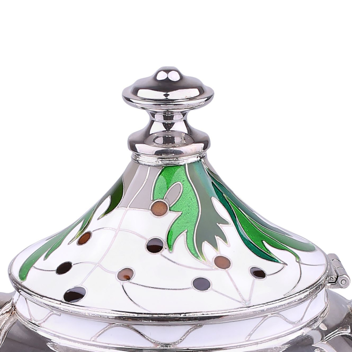 Silver creamer "Maki" with enamel