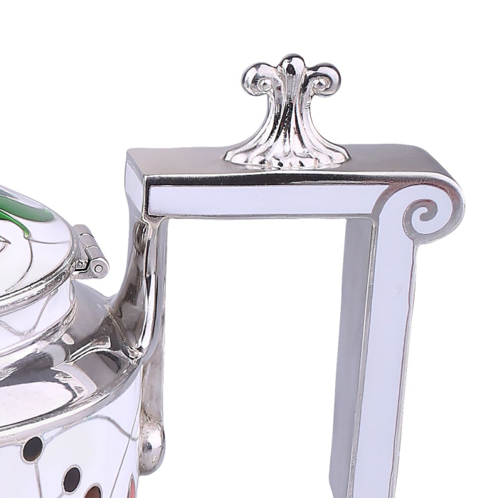 Silver creamer "Maki" with enamel