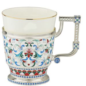 Подстаканник "L`EAU" из серебра с малью