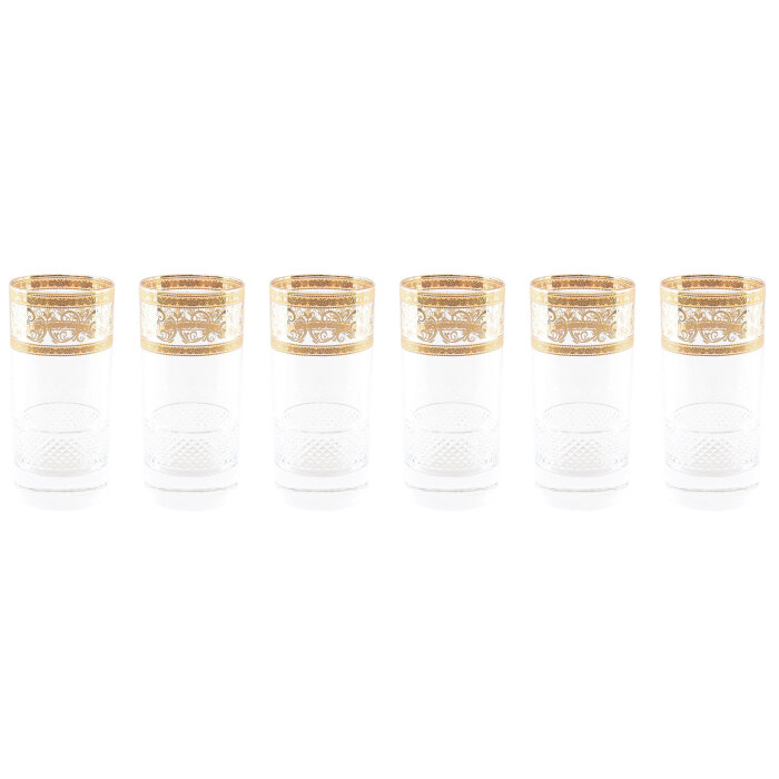 Набор стаканов для воды Astra Gold "Allegro Fiesole Golden Light Deco" на 6 персон