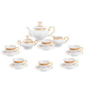 Чайный сервиз Thun "Мария Луиза, золотая лента" на 6 персон, 17 предметов
