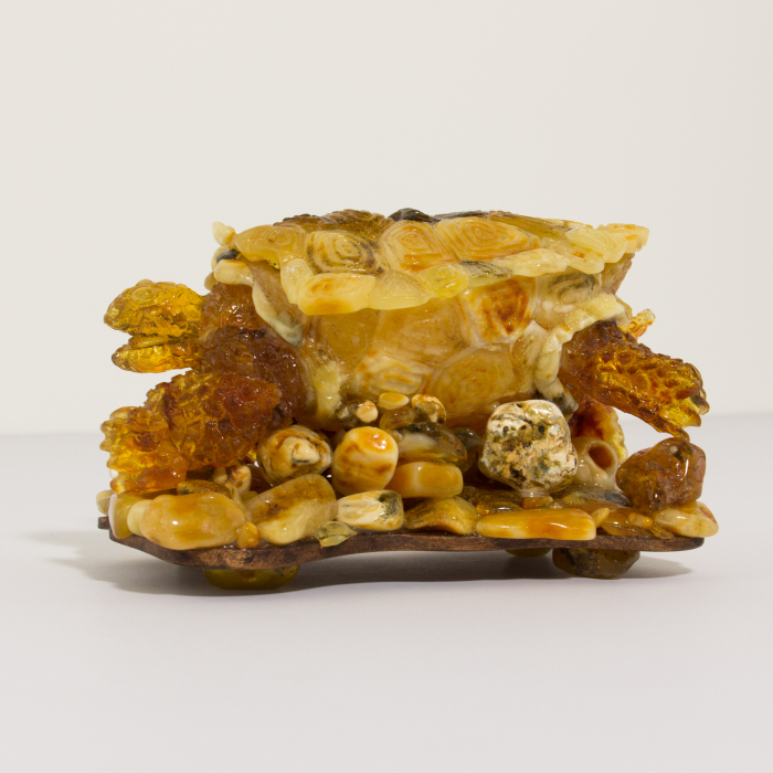 Souvenir box made of amber "Turtle"