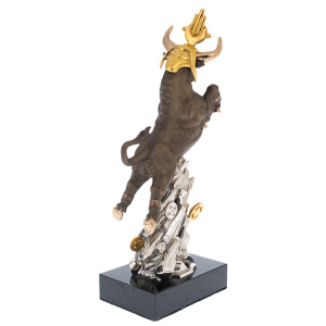 The author's bronze sculpture "Golden Calf"