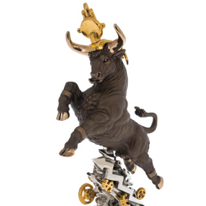 The author's bronze sculpture "Golden Calf"