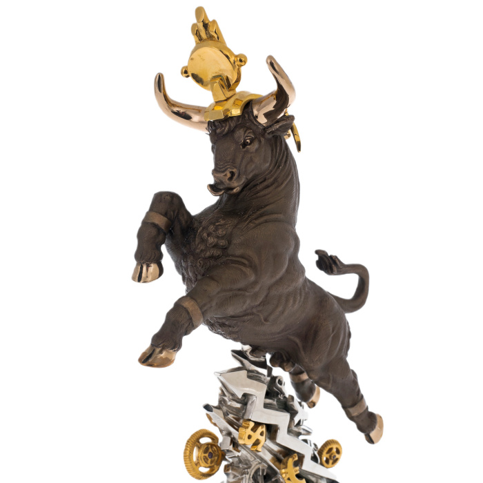 The author's bronze sculpture "Golden Calf"