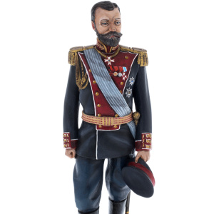 Statuette made of solid alder "Nicholas II" from the collection "History of the Russian State"