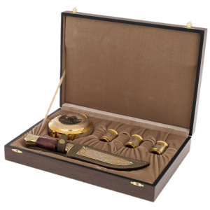 Hunting set "Bear hunting" with a knife, Zlatoust