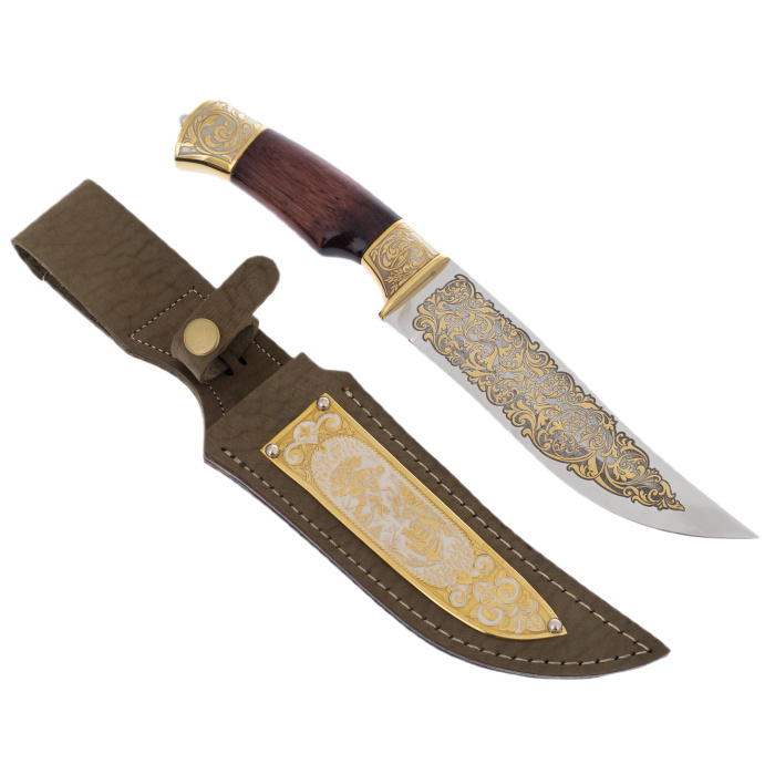 Hunting set "Bear hunting" with a knife, Zlatoust
