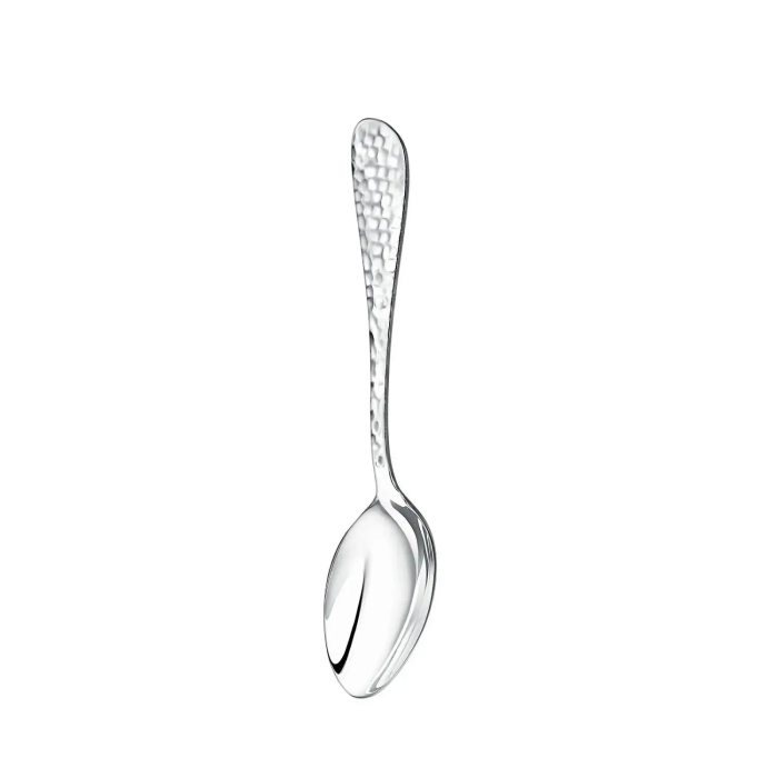 Silver table set "Forged droplet" : fork, spoon, teaspoon, for 1 person