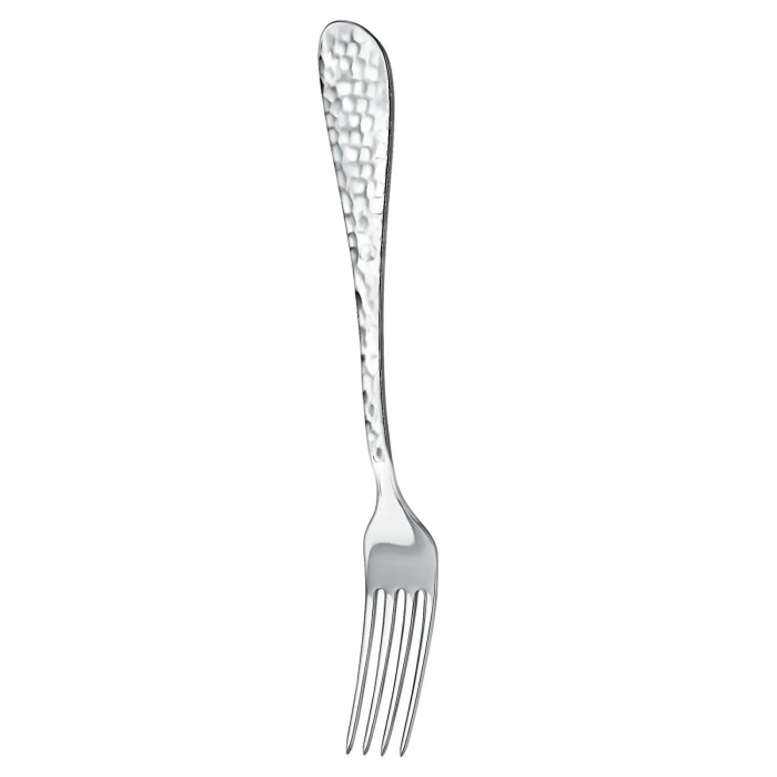 Silver table set "Forged droplet" : fork, spoon, teaspoon, for 1 person