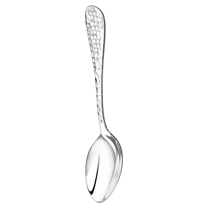 Silver table set "Forged droplet" : fork, spoon, teaspoon, for 1 person