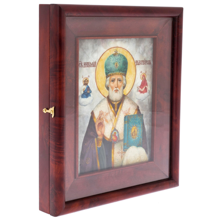 Icon of St. Nicholas the Wonderworker with mother of pearl