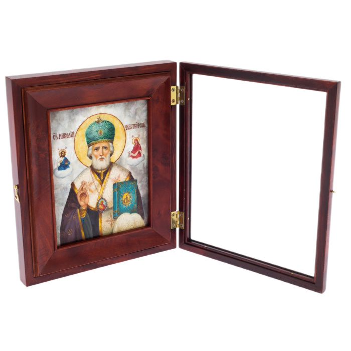 Icon of St. Nicholas the Wonderworker with mother of pearl